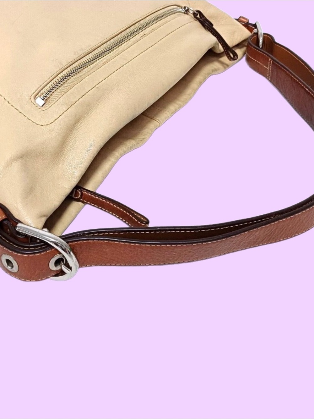 Coach Legacy East West Y2K Beige Leather 2-Way Crossbody Shoulder Bag - Picture 3 of 6